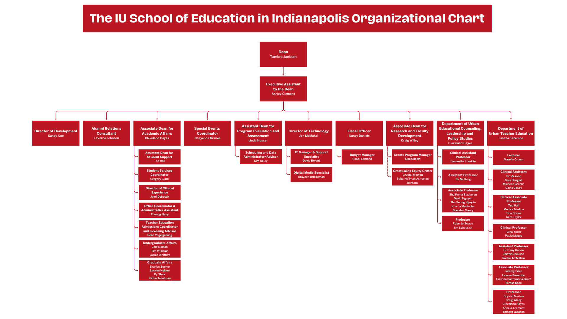 School of education organizational chart 2025