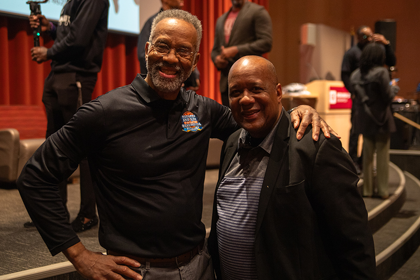 Dr. Ted Hall with an NBA player's dad